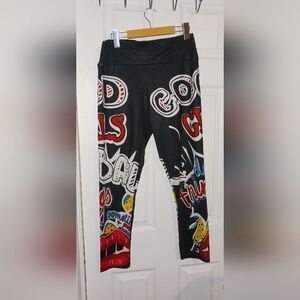 SHEIN Black Graphic Print Leggings